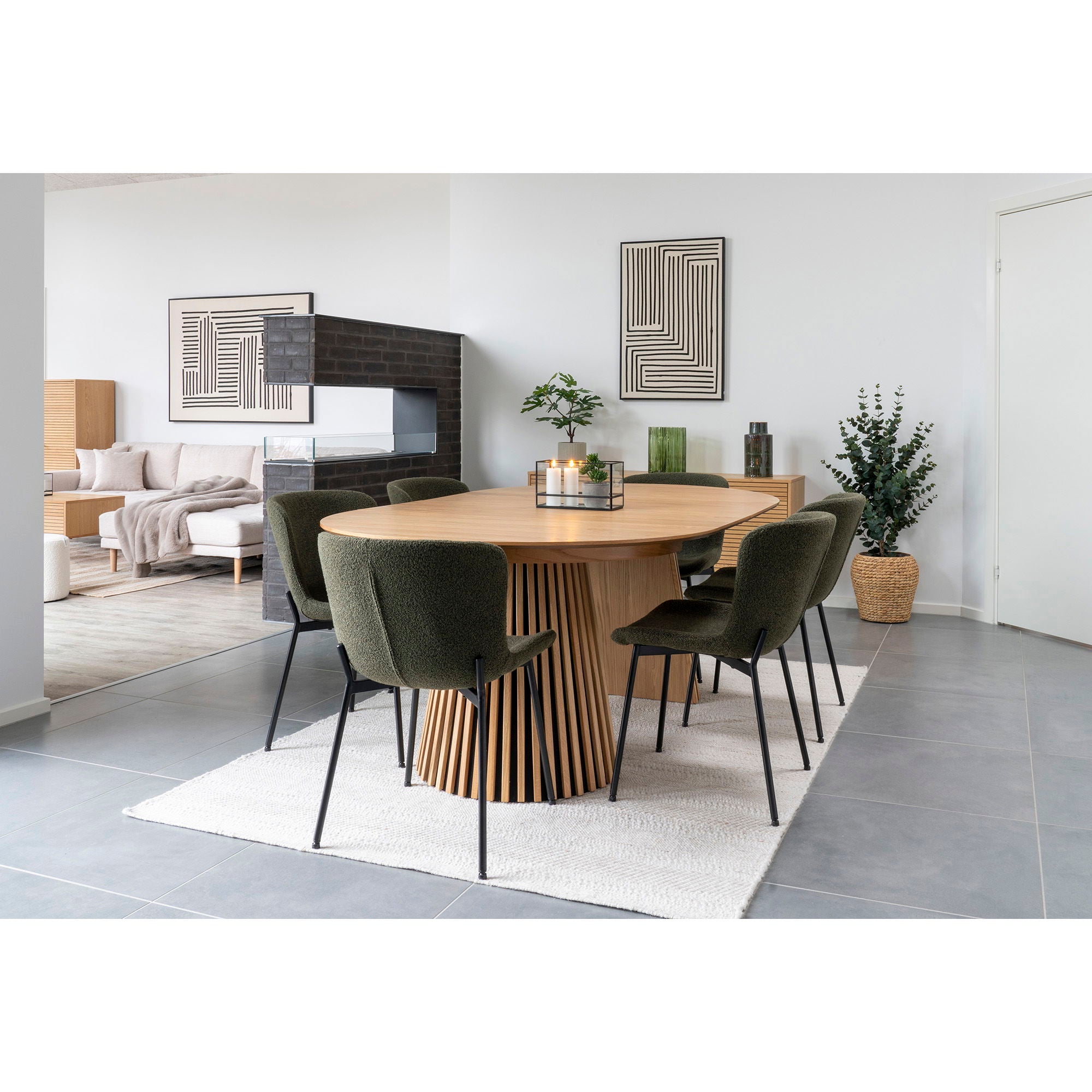 Maceda Esszimmerstuhl 2er Set – Bouclé-Stuhl, 59 × 48 × 83 cm - Set aus 2 Stühlen